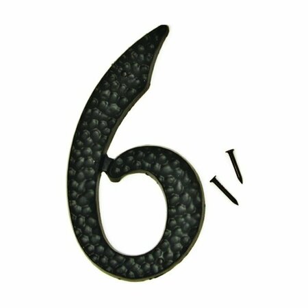 HY-KO Number House 6 Alum 3In Black DC-3/6